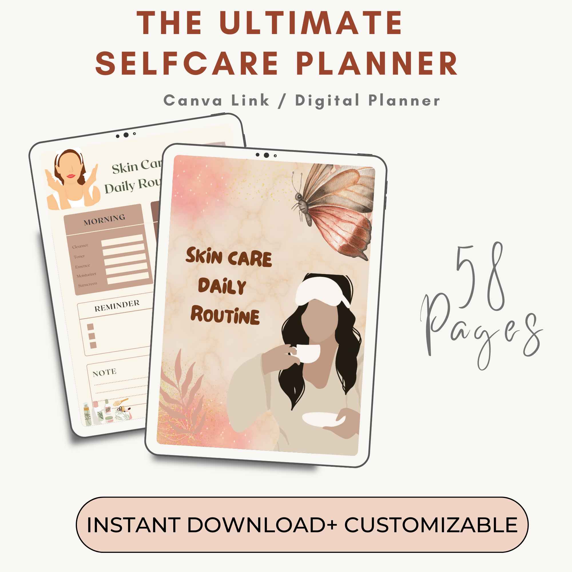 Self Care Canva Template Bundle-cover